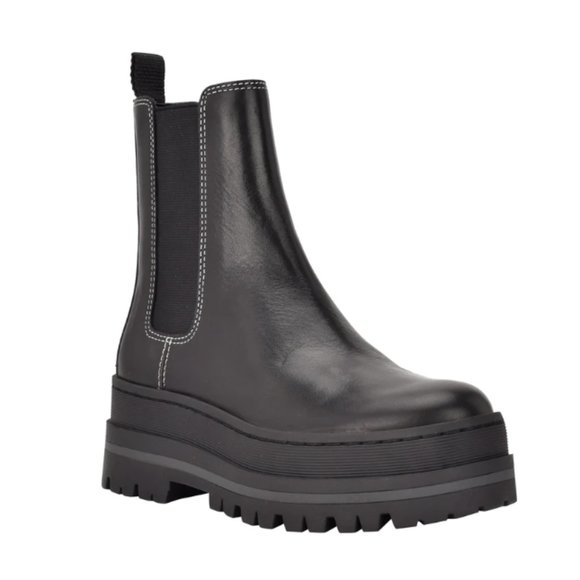 Marc Fisher LTD Pauline Chelsea Boot in Black Leather, Size 8 - Picture 1 of 8